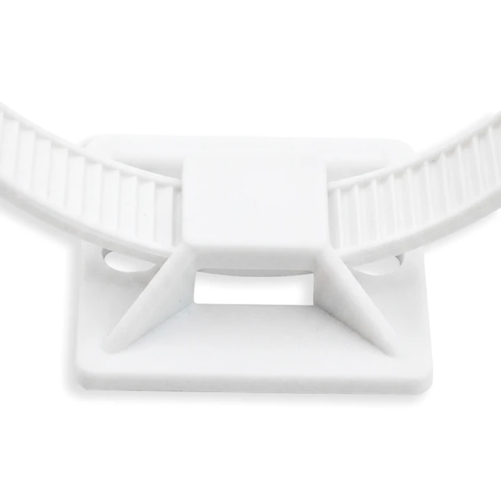 Podstawka montażowa samoprzylepna 20 x 20mm biała do opasek zaciskowych 100 szt.png