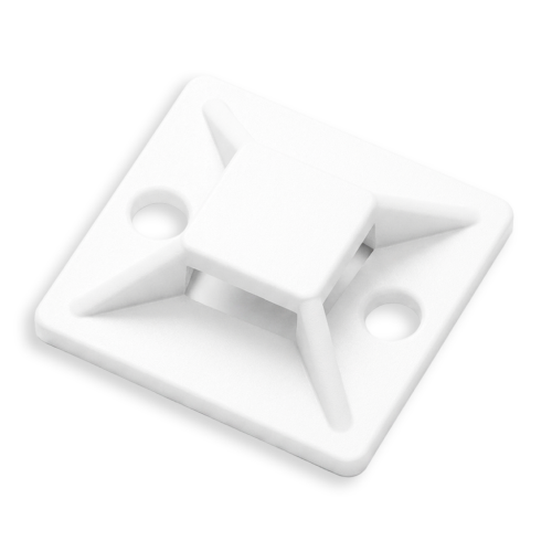 Podstawka montażowa samoprzylepna 25 x 25mm biała do opasek zaciskowych 100 szt.png