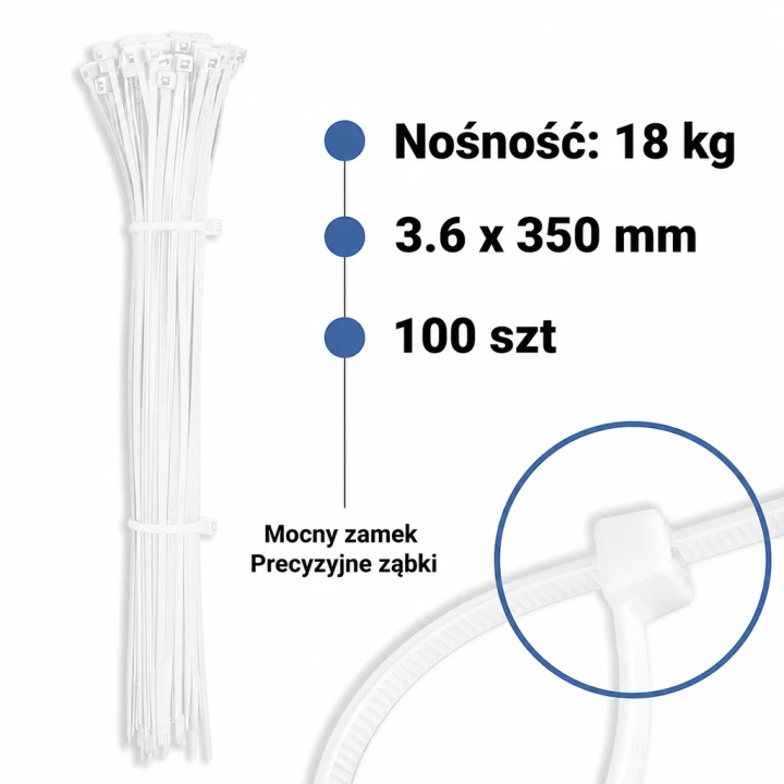 Opaska zaciskowa Biała 3.6x350mm 100 szt.png